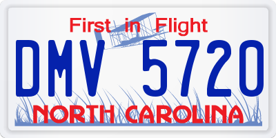 NC license plate DMV5720