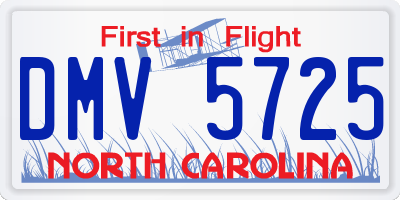 NC license plate DMV5725