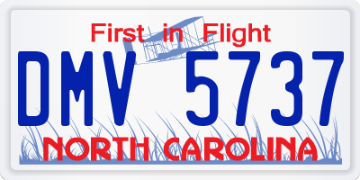 NC license plate DMV5737