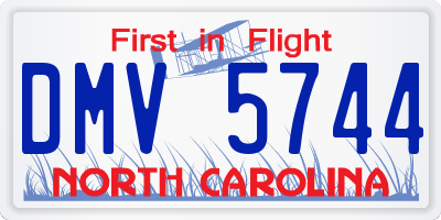 NC license plate DMV5744