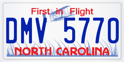 NC license plate DMV5770