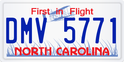 NC license plate DMV5771