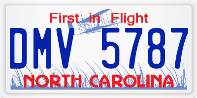 NC license plate DMV5787