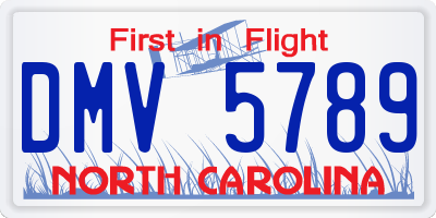 NC license plate DMV5789
