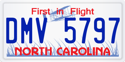 NC license plate DMV5797