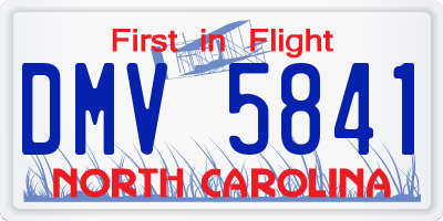 NC license plate DMV5841