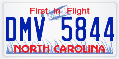 NC license plate DMV5844