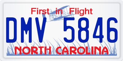 NC license plate DMV5846