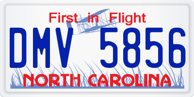 NC license plate DMV5856