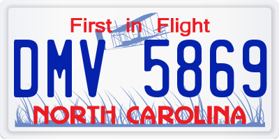 NC license plate DMV5869