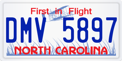 NC license plate DMV5897