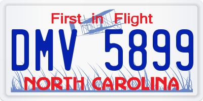 NC license plate DMV5899