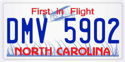 NC license plate DMV5902