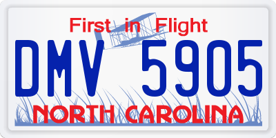 NC license plate DMV5905