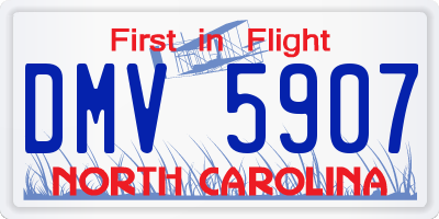 NC license plate DMV5907