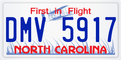 NC license plate DMV5917