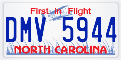 NC license plate DMV5944