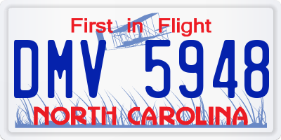 NC license plate DMV5948