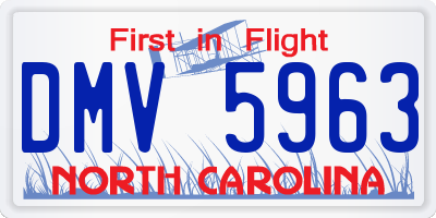 NC license plate DMV5963