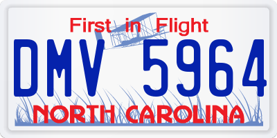 NC license plate DMV5964