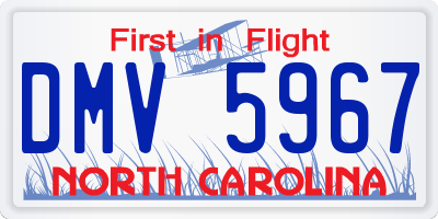 NC license plate DMV5967