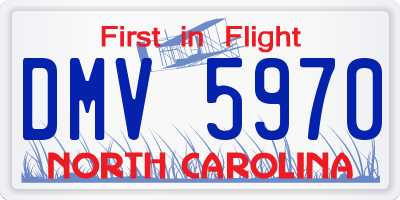 NC license plate DMV5970