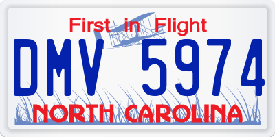 NC license plate DMV5974