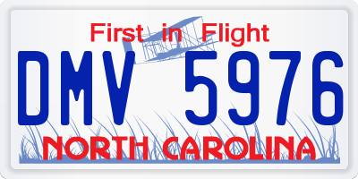 NC license plate DMV5976