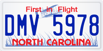 NC license plate DMV5978