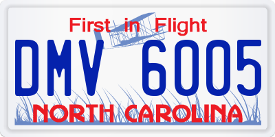 NC license plate DMV6005