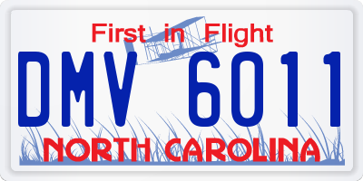 NC license plate DMV6011