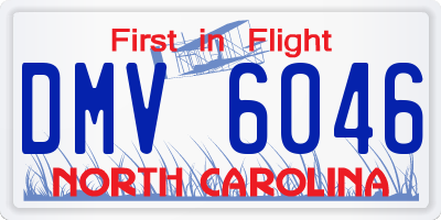 NC license plate DMV6046