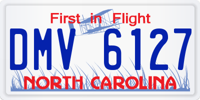 NC license plate DMV6127