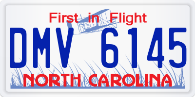 NC license plate DMV6145