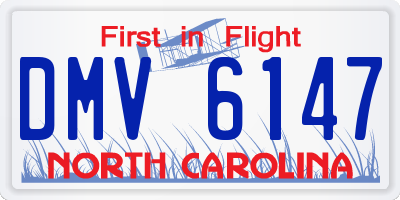 NC license plate DMV6147