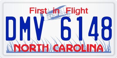 NC license plate DMV6148