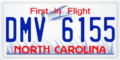 NC license plate DMV6155