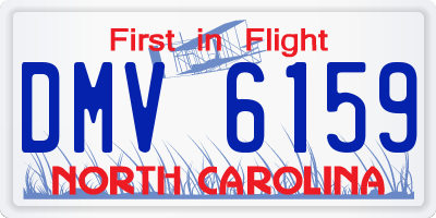 NC license plate DMV6159
