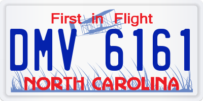 NC license plate DMV6161