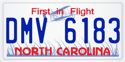 NC license plate DMV6183