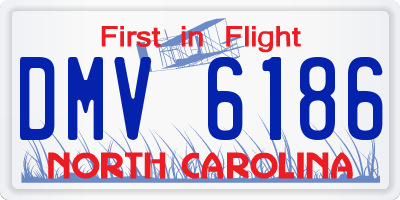NC license plate DMV6186