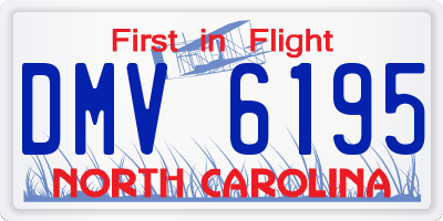 NC license plate DMV6195