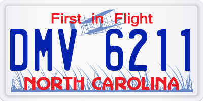 NC license plate DMV6211