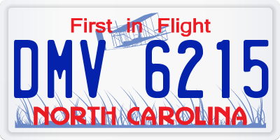 NC license plate DMV6215