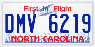 NC license plate DMV6219