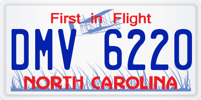 NC license plate DMV6220