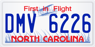 NC license plate DMV6226