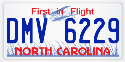 NC license plate DMV6229