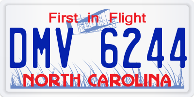 NC license plate DMV6244