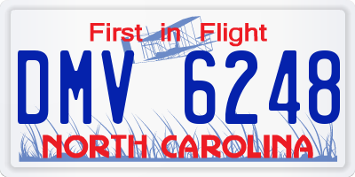 NC license plate DMV6248